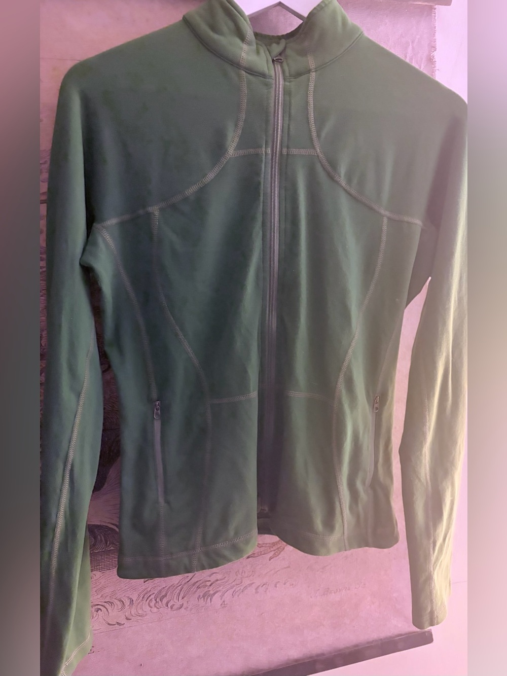 * Lululemon Herb Green Full Zipper Jacket SZ 8 *